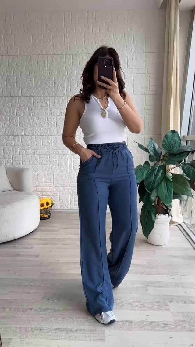 Floral Keten Bayan Pantolon