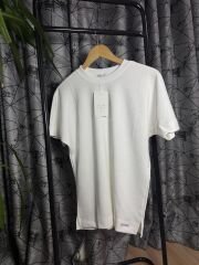 Yırtmaç Detaylı Bayan T-shirt Beyaz