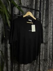 Asimetrik Bol Tshirt Siyah Renk (Marka)