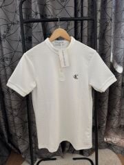 Hakim Yaka Jakar Beyaz Tişört