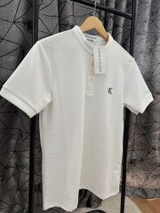 Hakim Yaka Jakar Beyaz Tişört